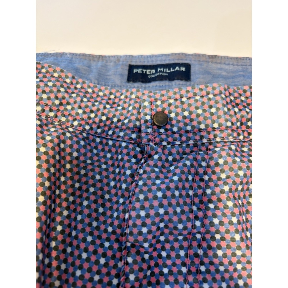 Peter Miller Men Swim Trunks XL Blue Pink Geometric Dot